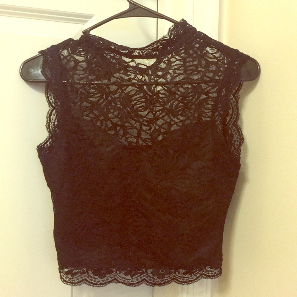 Bebe Lace Crop Top